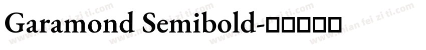 Garamond Semibold字体转换